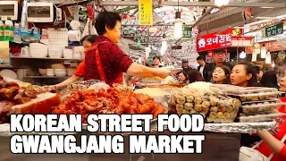 KOREAN STREET FOOD - Gwangjang Market in Seoul | Best Korean Street Food dishes