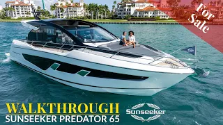 Visite du nouveau Sunseeker Predator 65 - 2023 - Stock