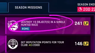 A9 - Destroy 15 Objects in a Single Hunted Race - Rome - Mission Guide - TouchDrive