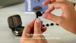 How do I change the ear tips for my earphones? - ¿Cómo cambio las almohadillas de mis earphones?