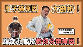 #肚子痛原因 大剖析！腹部九宮格教你分辨病因！| 黃丹尼 ft. 秀傳紀念醫院 胃腸肝膽科 李炯宏醫師 【543男方基地】