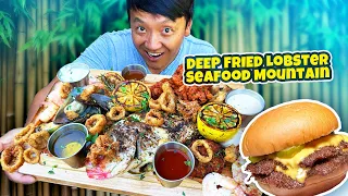 DEEP FRIED Lobster Seafood MOUNTAIN & #1 BEST Smash Burger in America