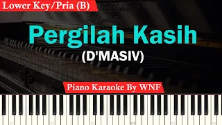 D'MASIV - Pergilah Kasih Karaoke Low Key / Pria | Piano Karaoke