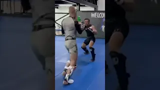 Conor McGregor sparring with Ian Garry at the SBG Ireland Gym
