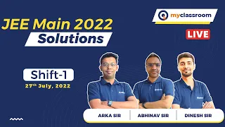 JEE Main 2022 Solutions 27th July Shift-1  #jeesolutions  #jeemain2022