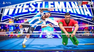 WWE 2K23 - Lionel Messi vs Cristiano Ronaldo - Extreme Rules Match - PS5™ Gameplay [4K60]