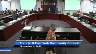 Toronto and East York Community Council - November 5, 2019 - Part 2 of 2