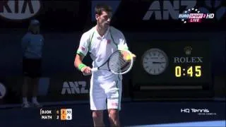 Australian Open 2013 Djokovic vs Mathieu HD Best points from Djokovic