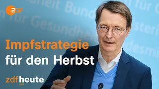 Gesundheitsminister Lauterbach zur Corona-Impfstrategie im kommenden Herbst | Pressekonferenz