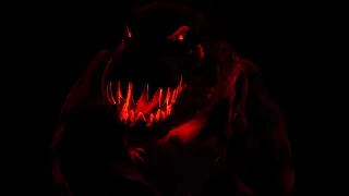 scary hell dinosaur loop background video hd 4k
