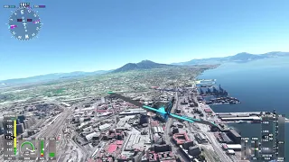 Naples City Flight, Landing on Vesuvius  FS2020