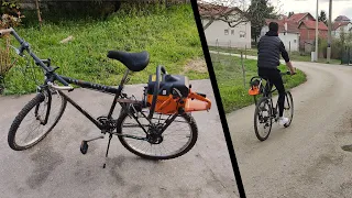 Homemade CHAINSAW BIKE