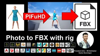 Photo to FBX with rig - 3D Modeling Animation & Game Dev Tutorial - PIFuHD
