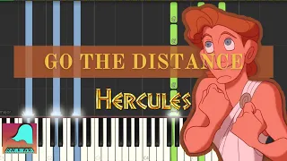 Go The Distance - Hercules | Piano Accompaniment Tutorial (Synthesia)