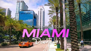 Brickell & Downtown Miami | 4K Walking Tour Through Florida's Urban Glamour