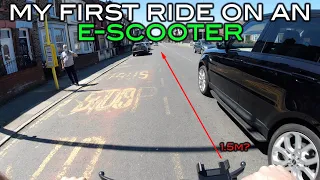 My First Ride on an E Scooter | No wonder people ride on the pavement!