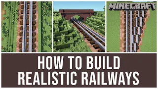 Minecraft : How to Build Realistic Railways - Minecraft Building Tips