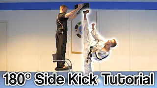 Taekwondo 180° Side Kick Tutorial (180 Degrees) | GNT How to