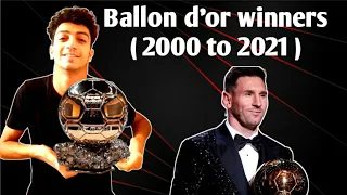 ballon d'or winners (2000 to 2021)