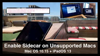 How to Enable Sidecar on Unsupported Macs (MacOS Catalina + iPadOS 13)