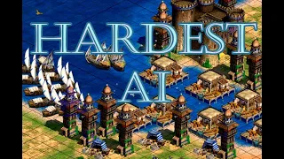 Age of Empires II: HD Edition - 1 vs 7 Hardest AI - [Byzantines] - #2
