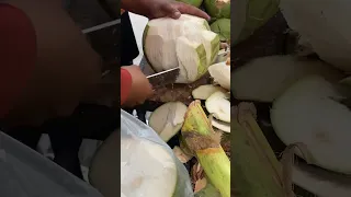 Coconut cutting by expert cutter #shorts #viral #satisfying