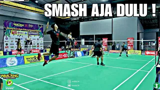 LEDAKAN SMASH Di Tarung Bebas Badminton Tarkam Jakarta. Nice Angle Camera Nabs CN