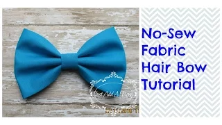 HOW TO: Make a 5" No Sew Fabric Hair Bow by Just Add A Bow