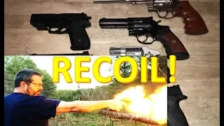 💥 Recoil from common handgun calibers