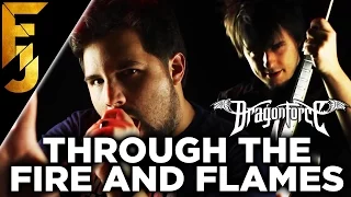 "Through The Fire and Flames" Feat. Caleb Hyles - Dragonforce Guitar Cover | FamilyJules
