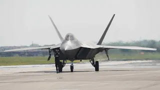 F-22 Raptor Demo| USAF HERITAGE FLIGHT || KC Air Show 2023
