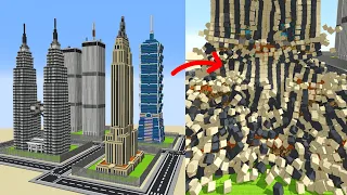 Destroying Minecraft Cities with Gravity