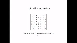 STOC 2022 - Twin-width IV: ordered graphs and matrices