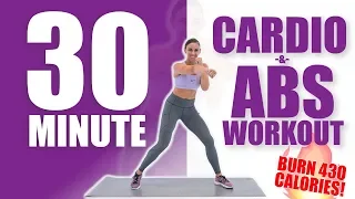 30 Minute CARDIO AND ABS BOOT CAMP 🔥Burn 430 Calories!🔥