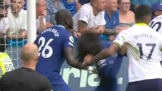 Cucurella's hair pulled by Romero | No Card | Chelsea vs Tottenham | Anthony Taylor