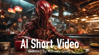 【AI Short Video】Uchuujin【Runway gen2】