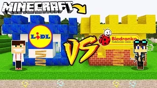 ZAMEK LIDL VS ZAMEK BIEDRONKA W MINECRAFT!