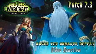 WoW 7.3 - Argus the Unmaker Defeat Cinematic Video Reaction