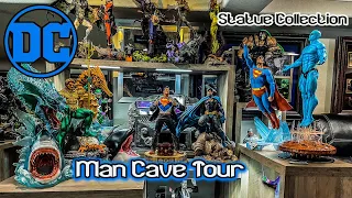 DC COMICS AND MOVIES MAN CAVE ROOM TOUR!  Take a look at these 1/4 scale statues.