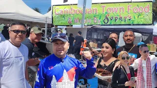 Cambodian New Year 2024 Long Beach California USA 🇱🇷 🇰🇭 Part 2 Food & Vendors at the Park