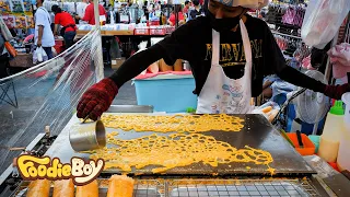 Sweet and Crispy Giant Butter Rolls - Thai Street Food