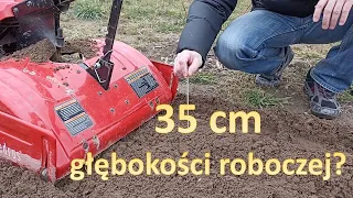 Test głębokości roboczej glebogryzarki