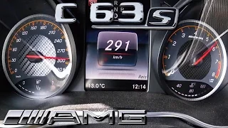 Mercedes C63 S AMG ACCELERATION & TOP SPEED 0-291 KM/H by AutoTopNL