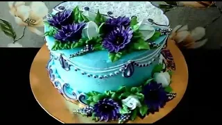 Торт на день рождения для мужчины. Украшение торта БЗК