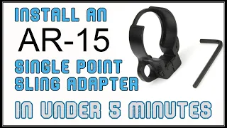 Easy to install AR-15 single-point sling attachment