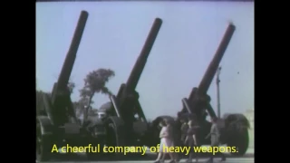 Soviet color newsreel of captured German weapons (English Subtitles)