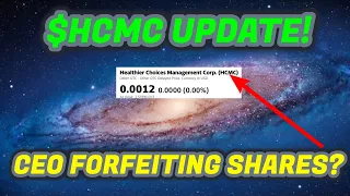 $HCMC UPDATE! CEO OF HEALTHIER CHOICES FORFEITING SHARES?