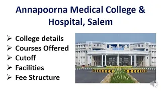 Annapoorna Medical College, Salem Review 2022 in Tamil