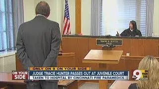 Judge Tracie Hunter passes out at juvenile court