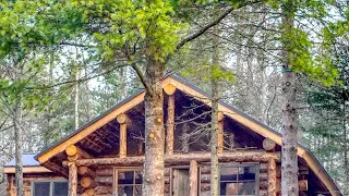 Chinking and Wood Trim, Building a Log Cabin Alone in the Wilderness, Episode 30